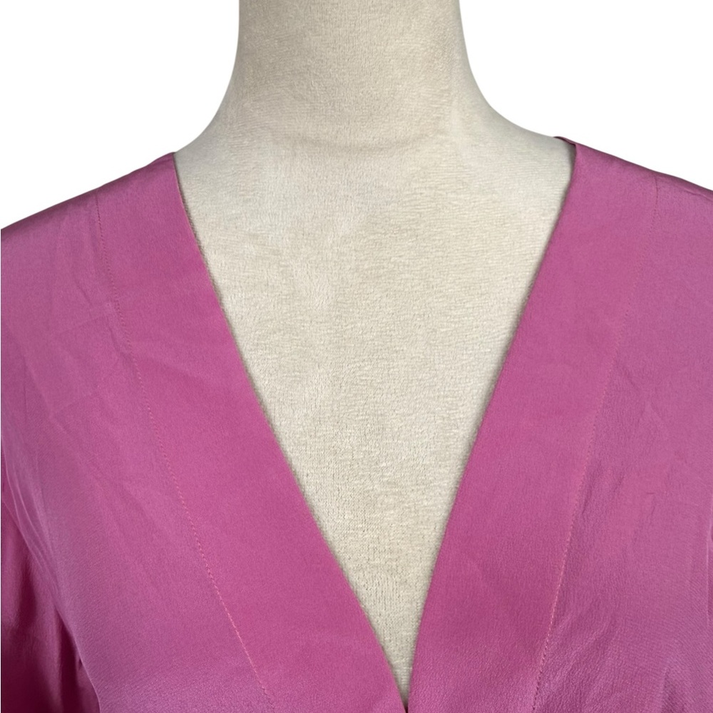 NWT Silvia Tcherassi silk magenta Blouse Size large - Picture 3 of 12